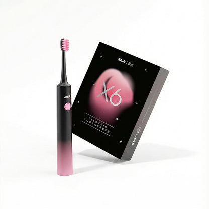 X6 Black & Pink Sonic Electric Toothbrush