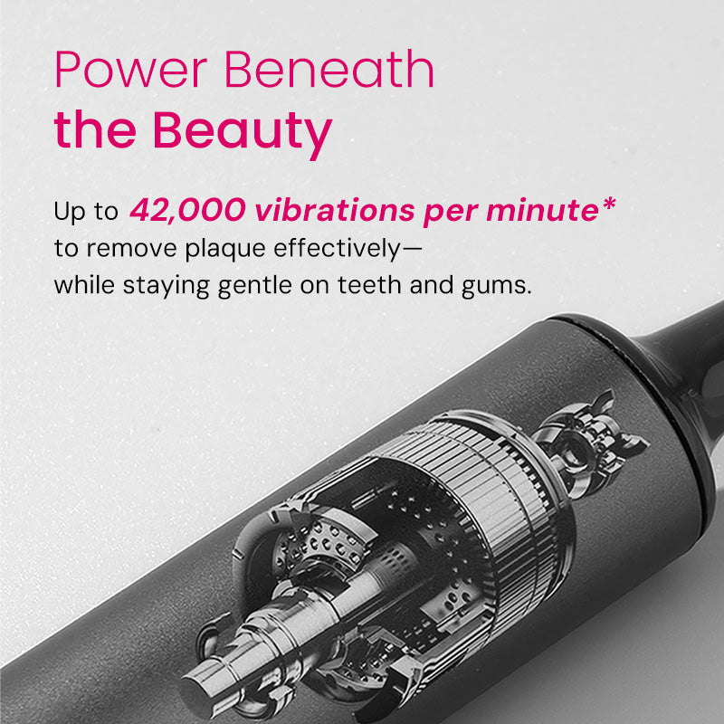 X6 Black & Pink Sonic Electric Toothbrush
