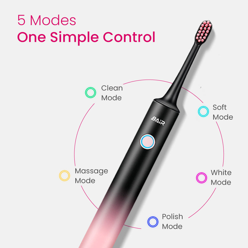 X6 Black & Pink Sonic Electric Toothbrush