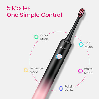 X6 Black & Pink Sonic Electric Toothbrush