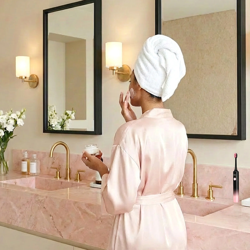 X6 Black & Pink Sonic Electric Toothbrush